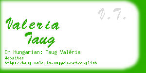 valeria taug business card